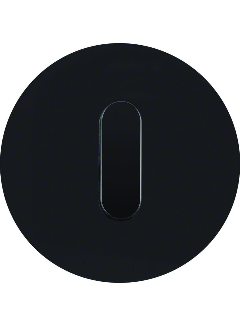 R.classic Płytka czołowa z pokrętłem do łącznika obrotowego, szkło, czarny