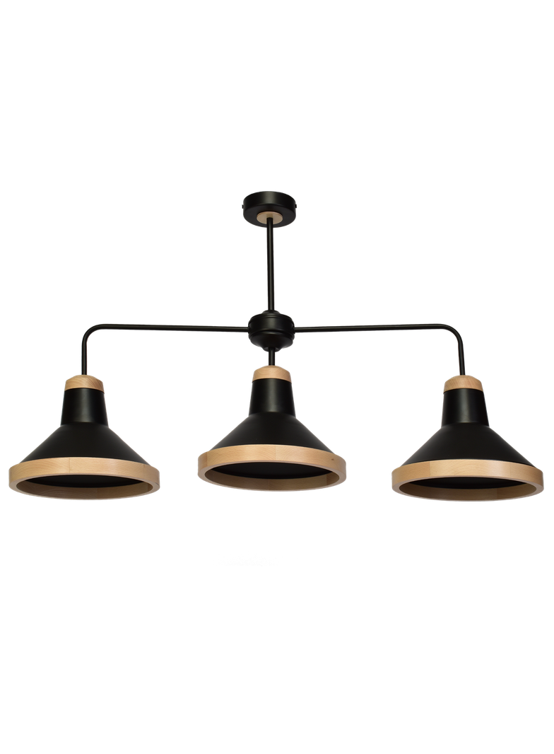 plafon Salma 3xE27 czarny MLP6297 Milagro