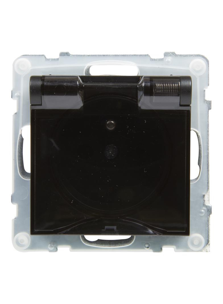 SUNO - Gniazdo 2P+Z IP44 - 16 A - 250 V~ - zaciski automatyczne - z przesłoną, Czarny, Legrand