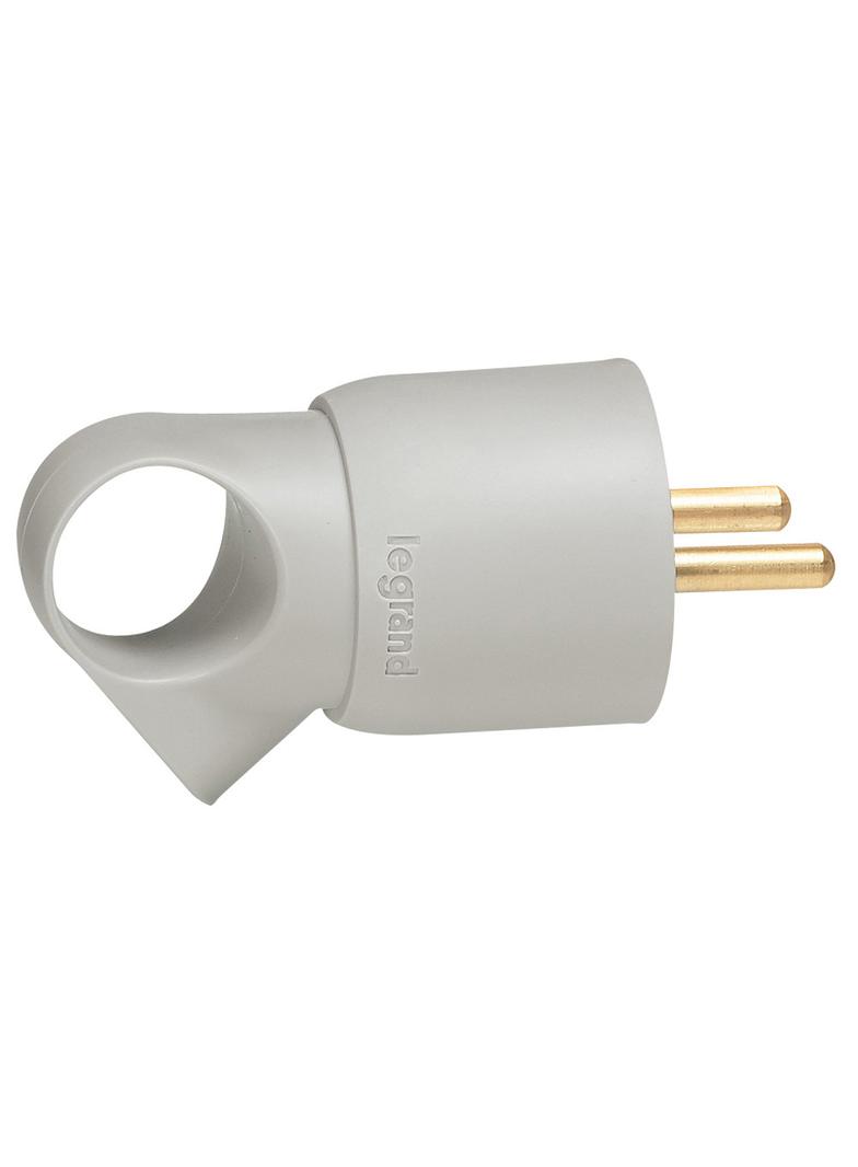 WTYCZKA 2P+Z - 16 A - PLASTIKOWA - SZARA- Z PIERŚCIENIEM, Legrand