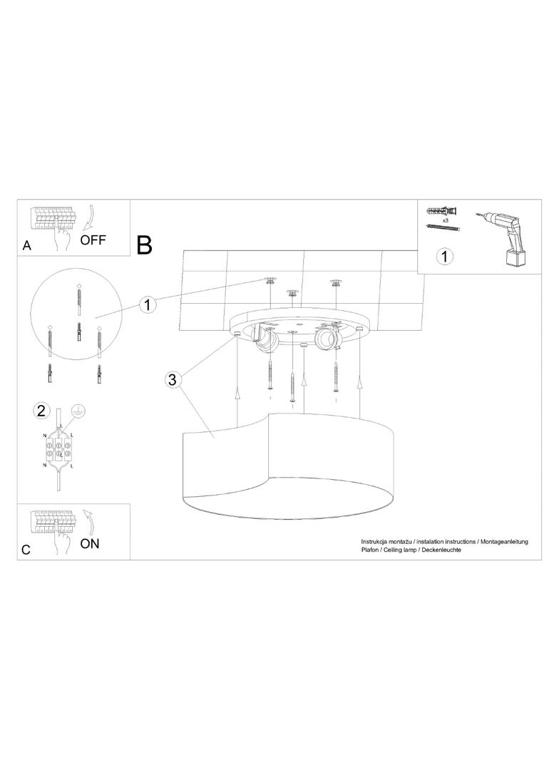 Plafon CIRCLE 1 biały