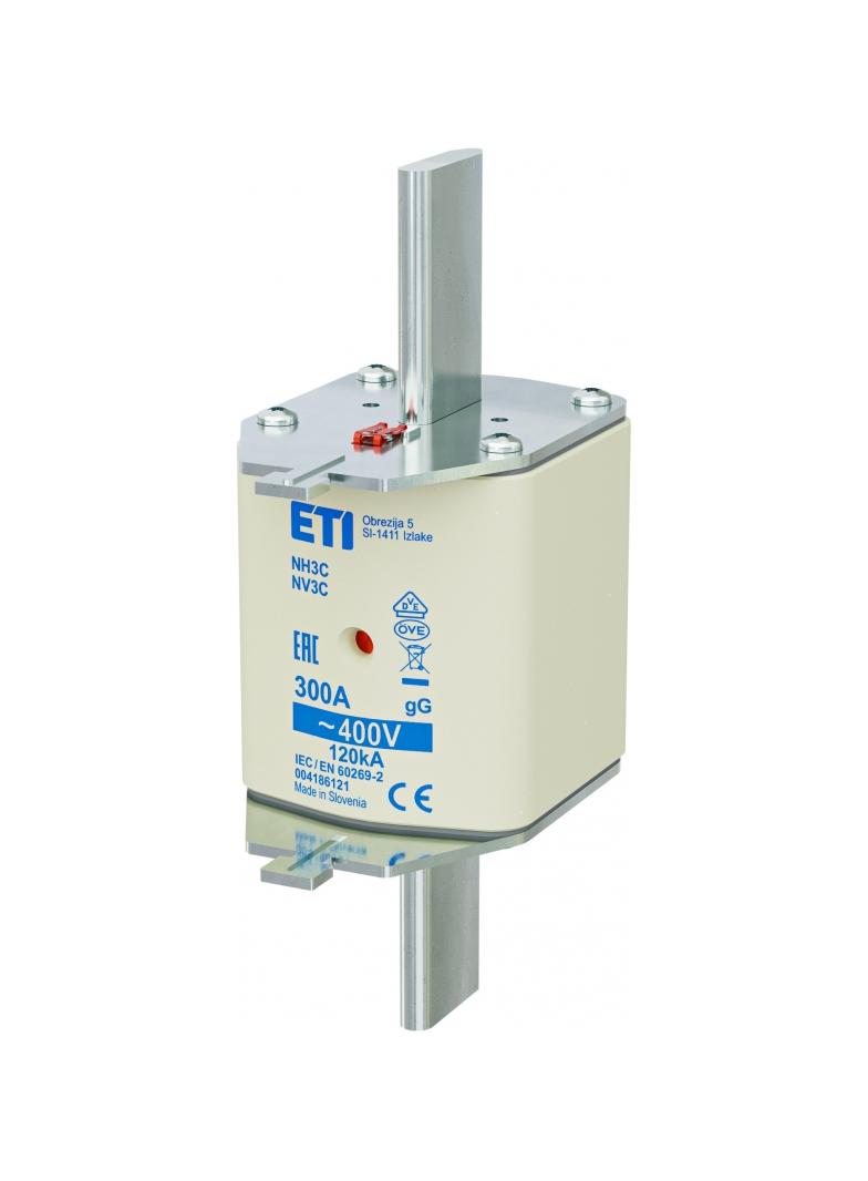 Wkładka topikowa NH zwłoczna KOMBI NH3C gG 300A 400V 004186121 ETI
