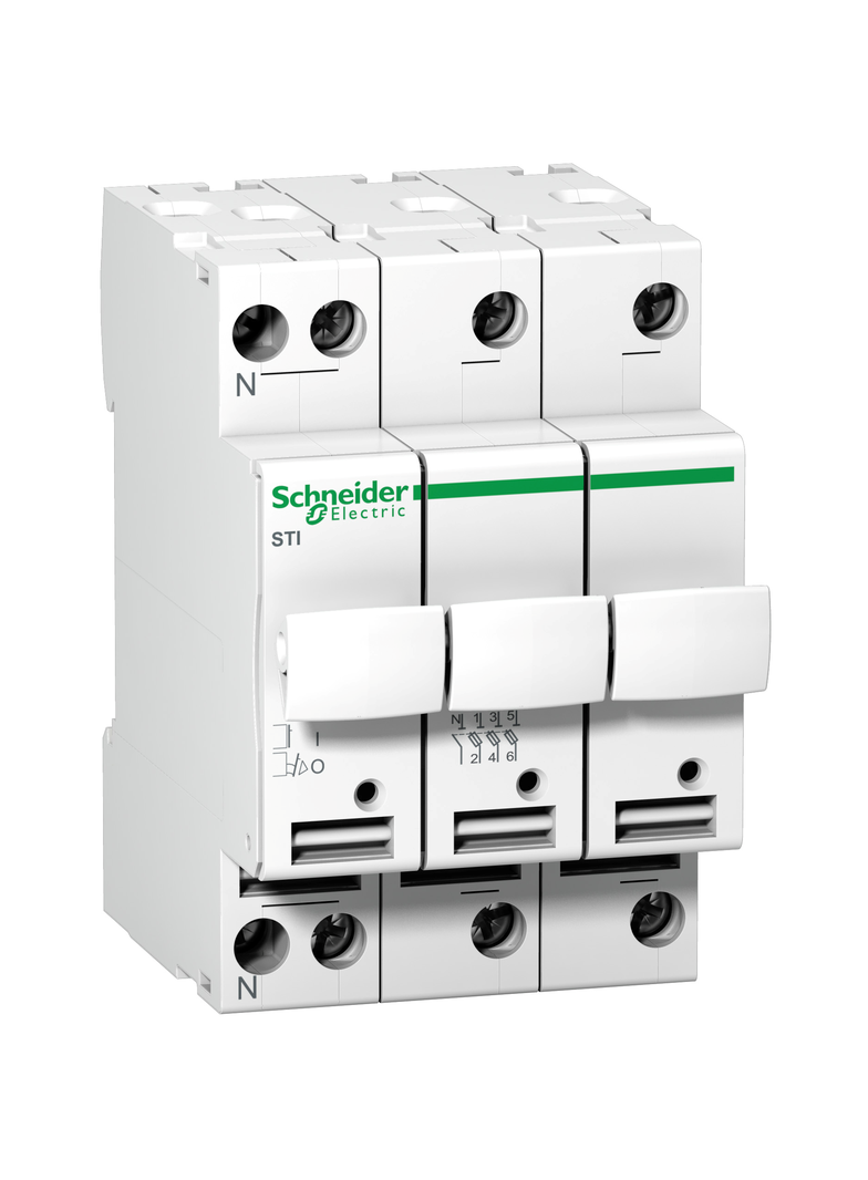 Podstawa bezpiecznikowa Acti9 STI-10,3x38-3N 3+N-biegunowa