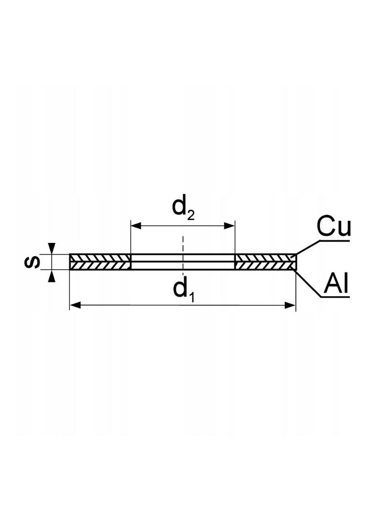 Podkładka kupalowa Al-Cu aluminium miedź /opk=50szt./ ACP_5-1/50 ERKO