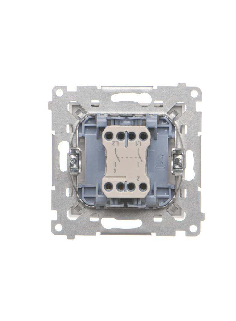 Simon 55 Łącznik dwubiegunowy szybkozłączka Aluminium mat TW2.01/143 KONTAKT