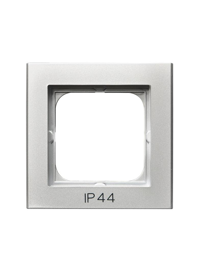 SONATA Ramka pojedyncza do łączników IP44 kolor srebro mat RH-1R/38 OSPEL