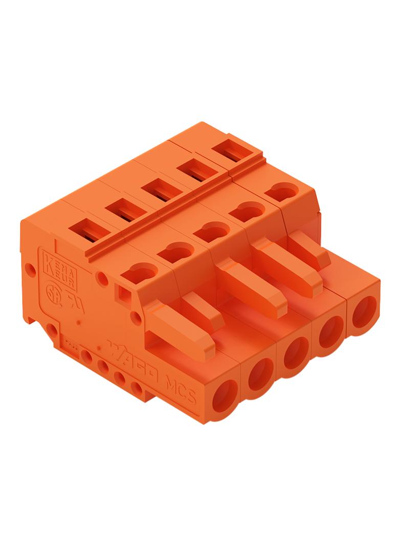 1-przewodowe gniazdo CAGE CLAMP pomarańczowa /100szt./ 231-305/102-000 WAGO