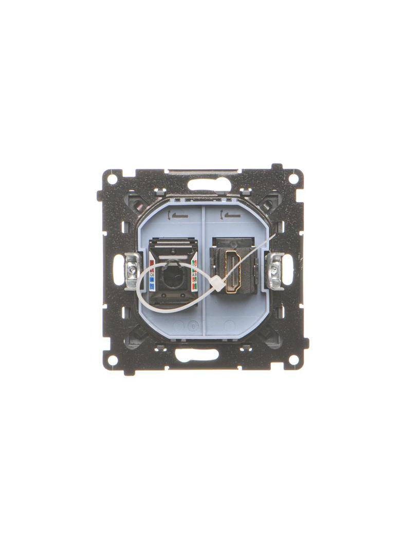 Simon 55 Gniazdo HDMI + RJ45 kat.6 Grafitowy mat TGHRJ45.01/116 KONTAKT