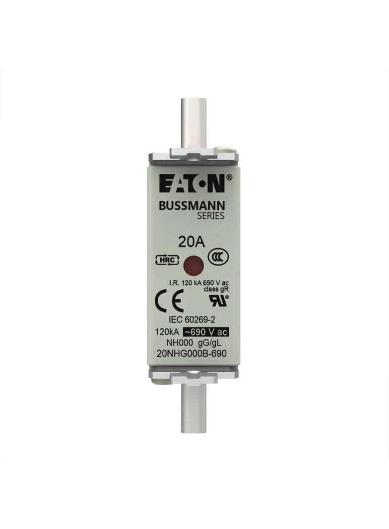 NH FUSE 20AMP 690V gG SIZE 000 Wkładka NH000 20A 690V GL/GG podwójny wskaźnik 20NHG000B-690 EATON