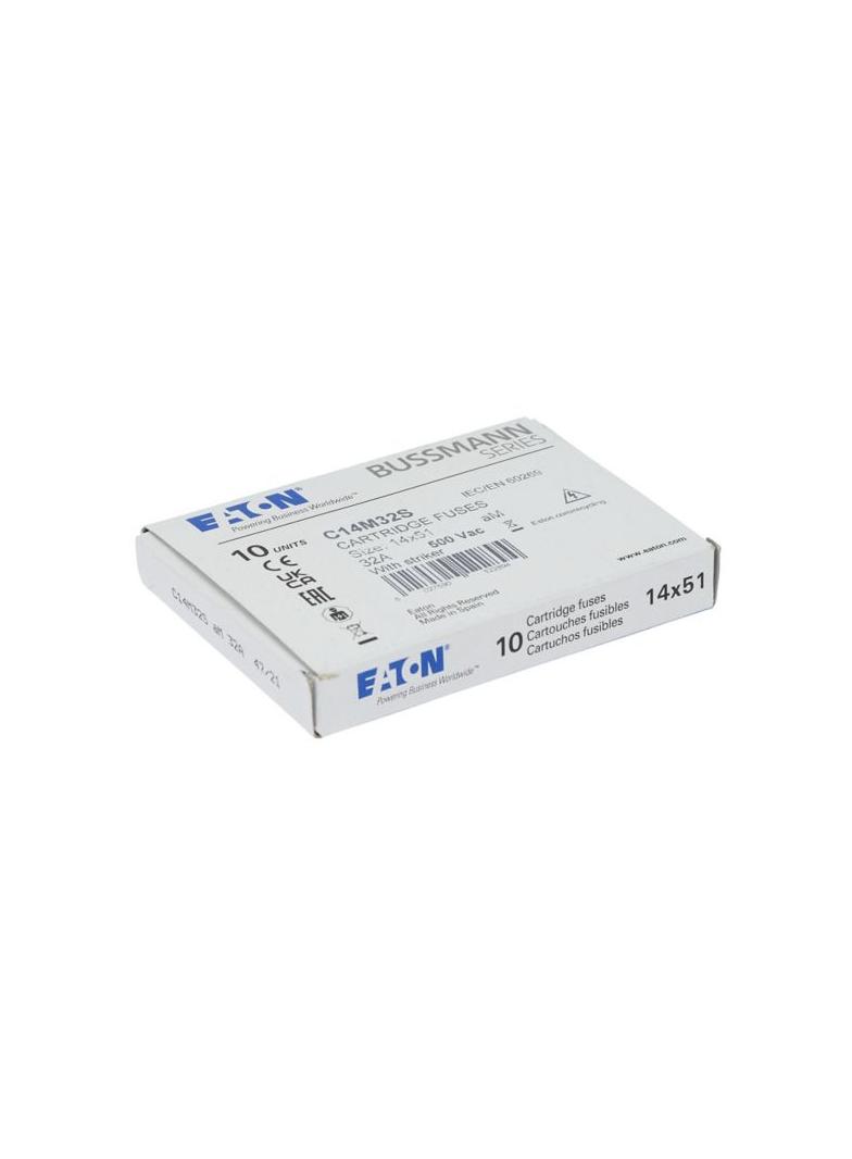 C14M32S Wkładka cylindryczna z wybijakiem 14x51 32A GG 500V AC C14M32S EATON