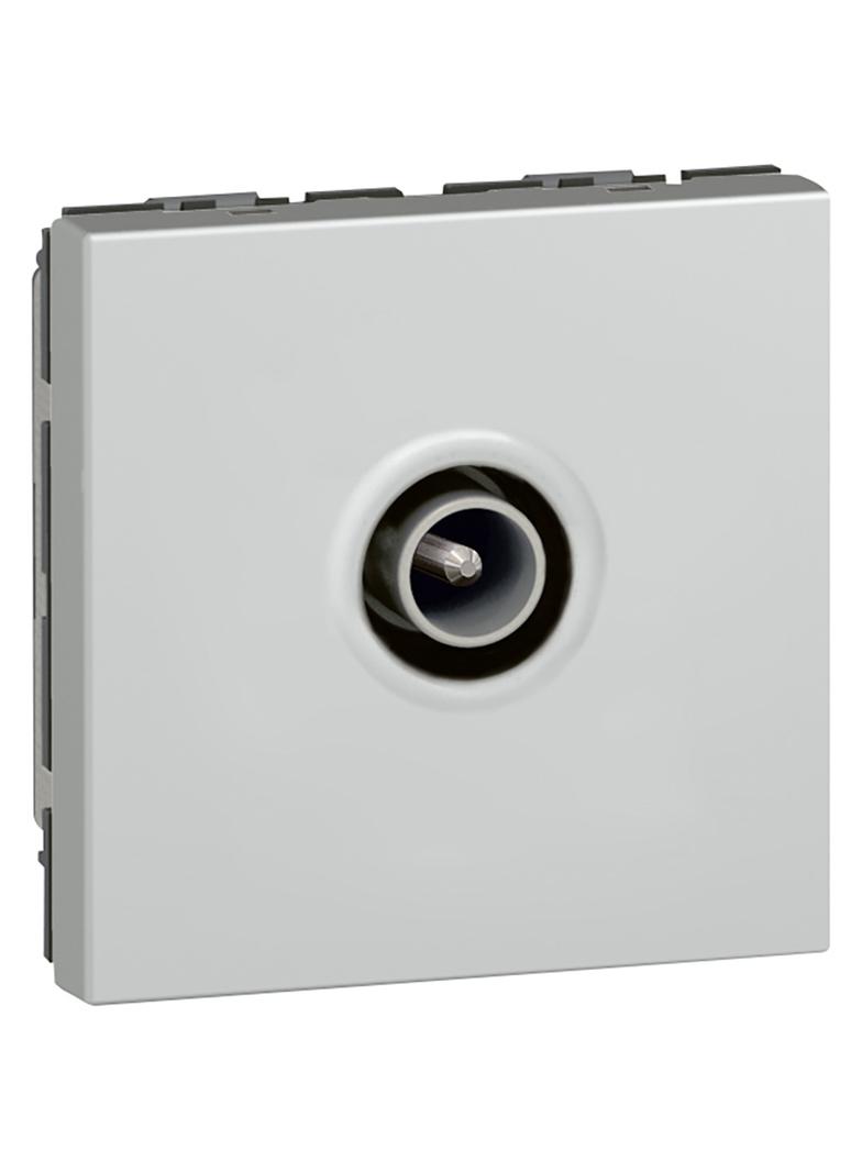 MOSAIC GNIAZDO POJEDYNCZE TV - 2 MODYŁU ALUMINIUM MĘSKIE, Legrand