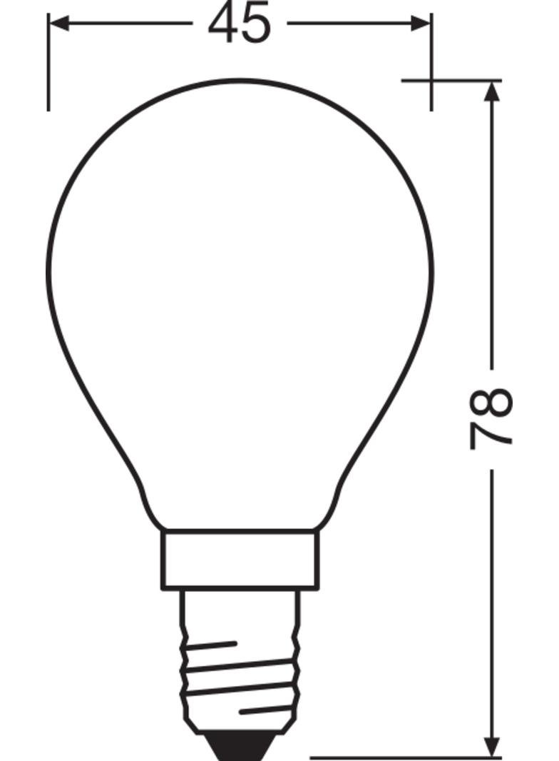 Lampa LED PERFORMANCE CLASS CLASSIC P GL FR 40 DIM 4.8W/827 E14 LEDVANCE