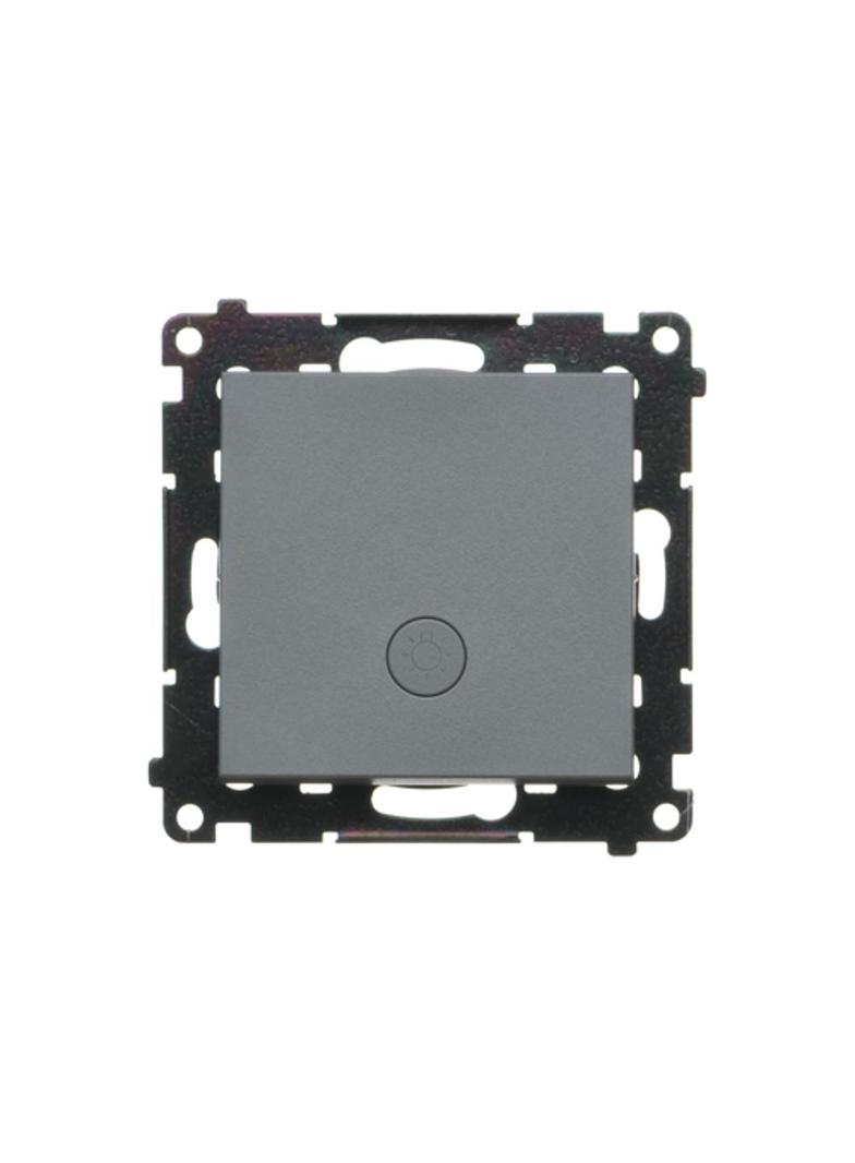 Simon 55 Przycisk zwierny /światło/ z podświetleniem LED szybkozłączka Grafitowy mat