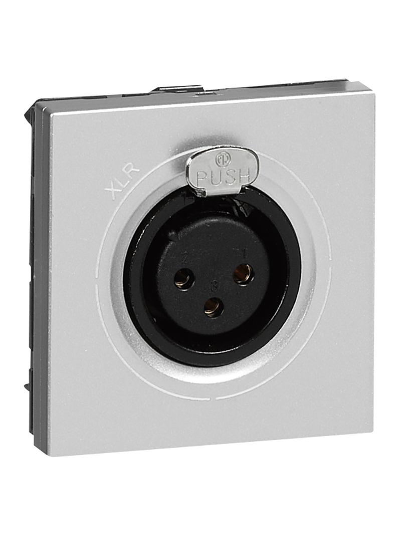 Mosaic Gniazdo Audio Xlr-3 - 2 Moduły Aluminium Żeńskie Neutrik 079255 LEGRAND