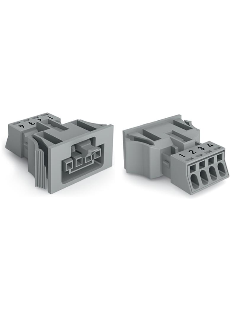 WINSTA MINI gniazdo 4-torowe SnapIn szare