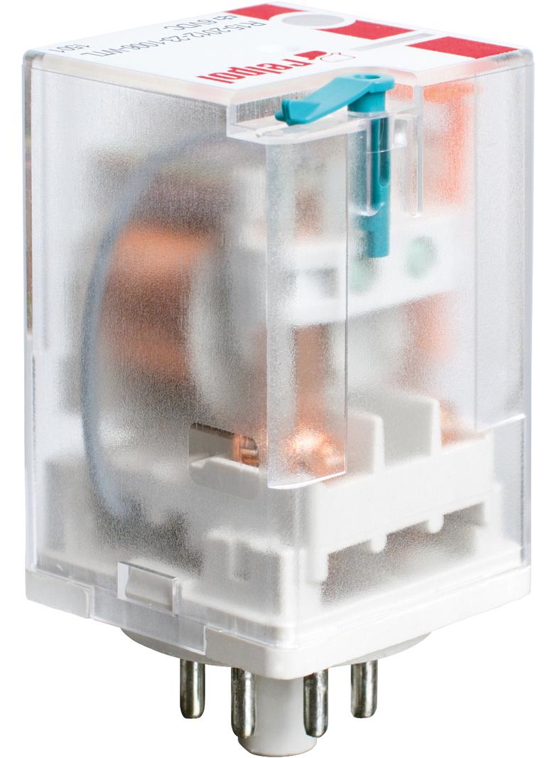 Przekaźnik przemysłowy 2P 10A 48V AC warystor ochronny, do gniazd wtykowych R15‑2012‑23‑5048‑WTV 804580 RELPOL