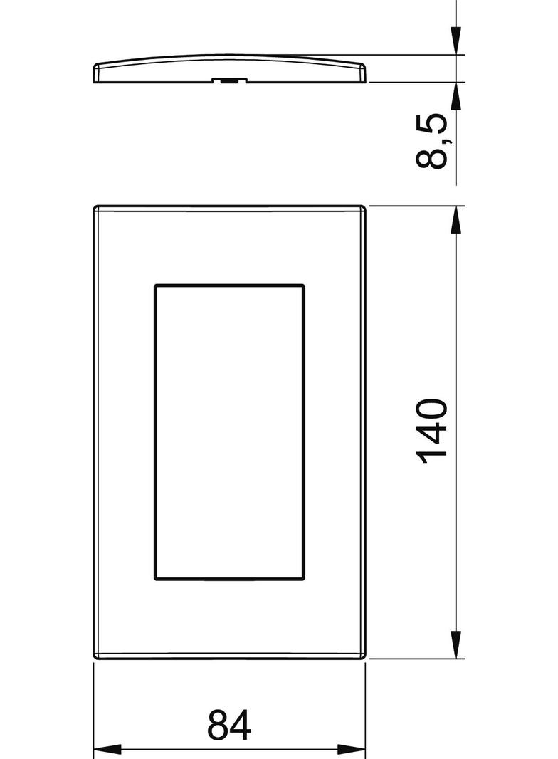 AR45-F2 AL, Ramka Modul 45, podwójna