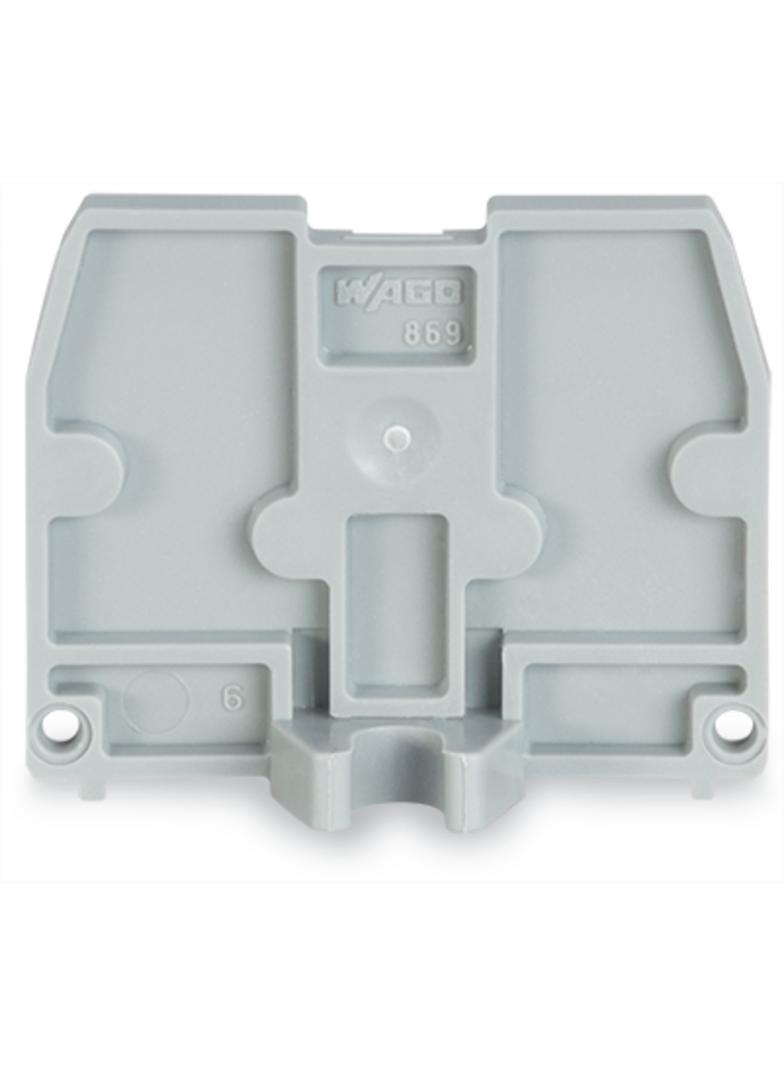 ścianka końcowa szara z mocowaniem śrubowym