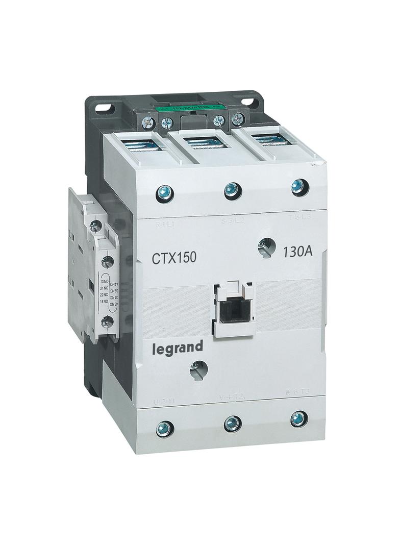 STYCZNIK PRZEMYSŁOWY CTX3 150 3P 130A 2NO+2NC 100-240V AC/DC, ZACISKI KLATKOWE, Legrand