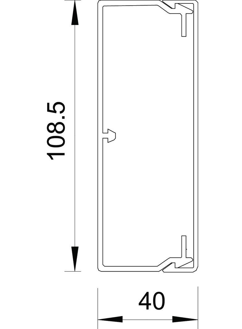 KANAŁ WDK 40X110X2000 KANAŁ ŚCIENNY I SUFITOWY