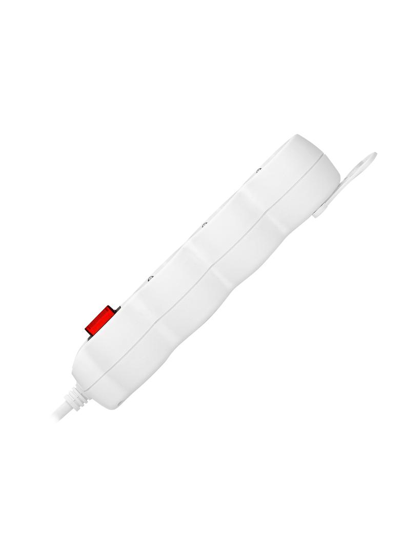Przedłużacz 3-krotny 2P+Z (Schuko), z wyłącznikiem, 5m H05VV-F 3x1,5mm2, Imax=16A, płaska wtyczka, b ES-5(GS)/W/5 ORNO