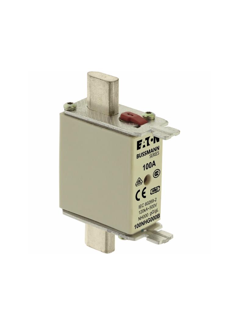 NH FUSE 100A 500V GG/GL SIZE 000 Wkładka NH000 100A 500V GL/GG podwójny wskaźnik 100NHG000B EATON