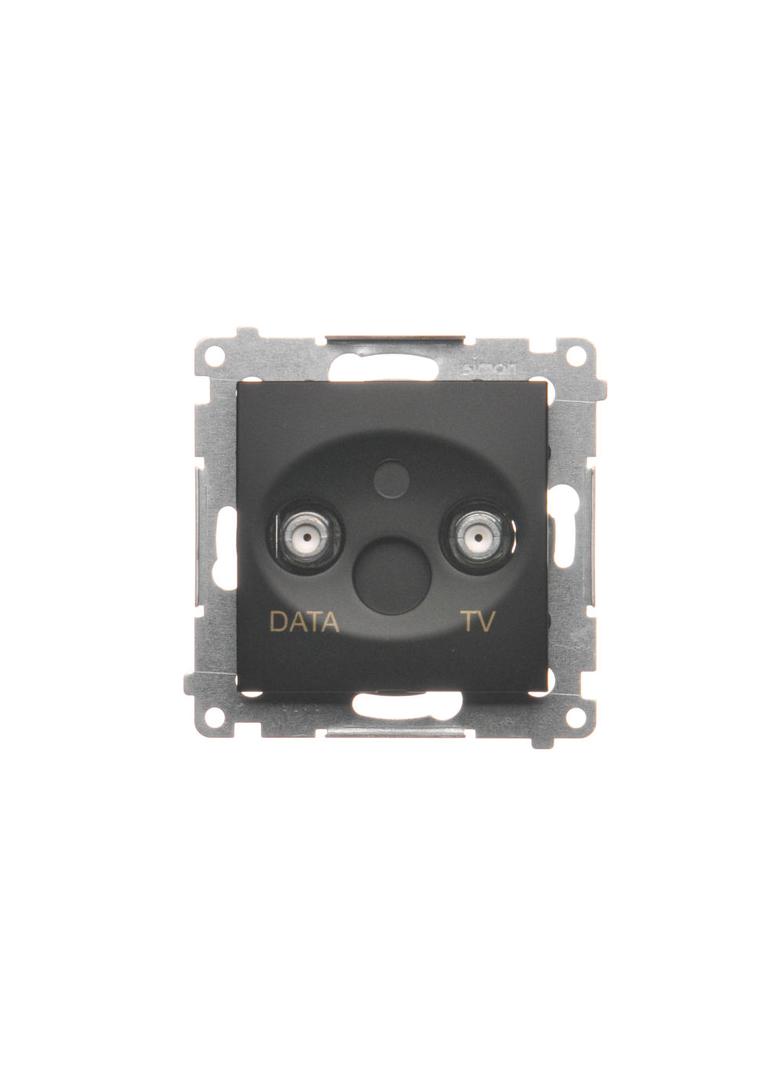 Simon 54 Gniazdo TV-DATA. Dwa porty wyjściowe typu Częstotliwość dla wejścia 5-1000 MHz czarny