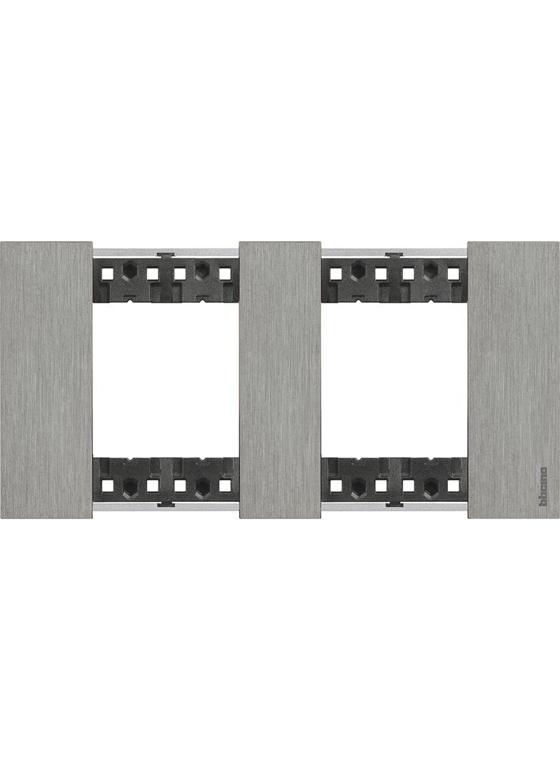 Living Now - Ramka 2x2 Moduły - Steel Bticino KA4802M2ZG LEGRAND