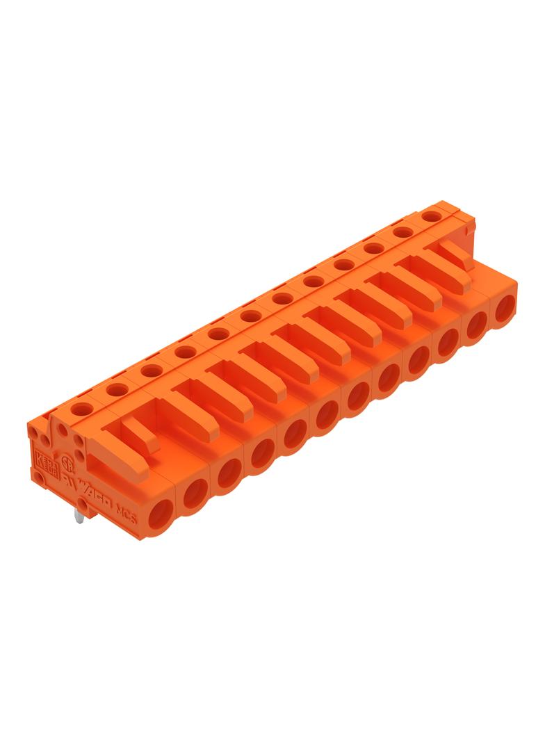 MCS-MIDI Classic gniazdo kątowe 12-bieg. pomarańczowe raster 5,08 mm