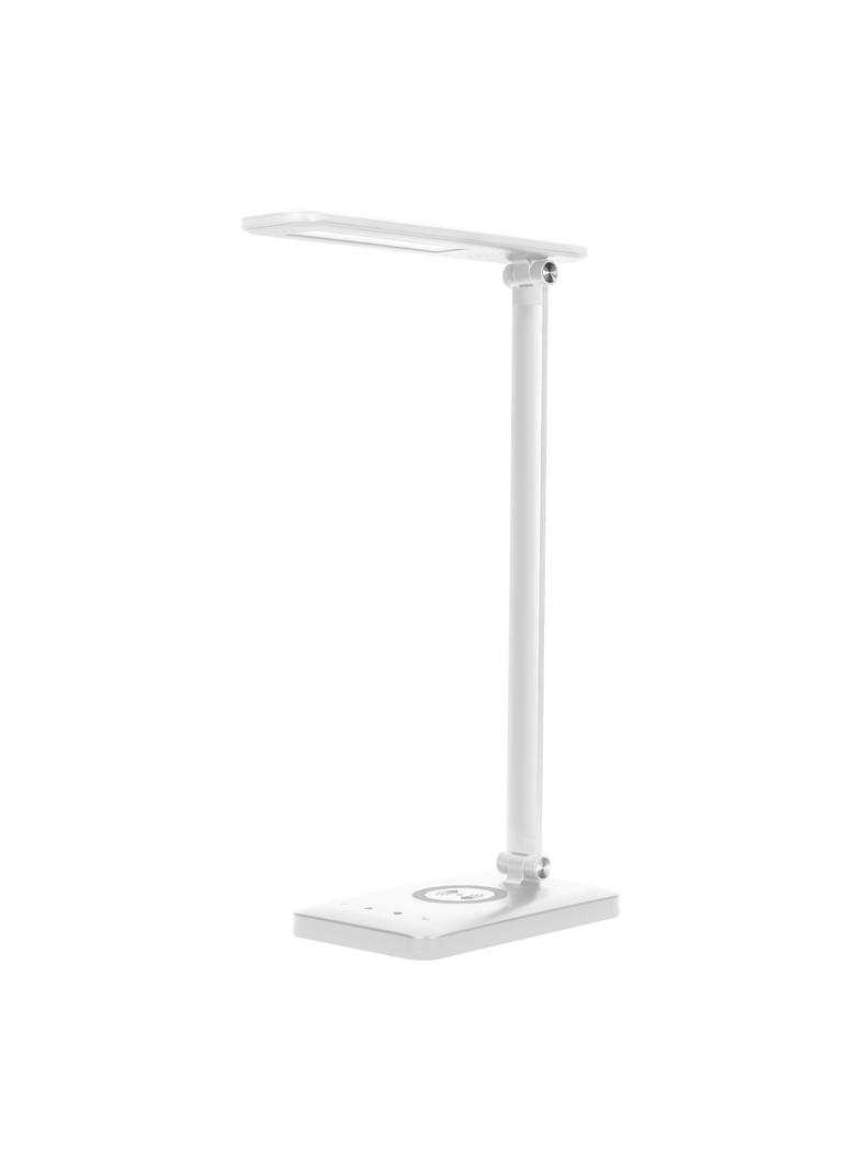 ISIYO LED 7W Lampka biurkowa z ładowarką indukcyjną i usb. 390lm 3000-4000-6000K zmiana barwy temp D