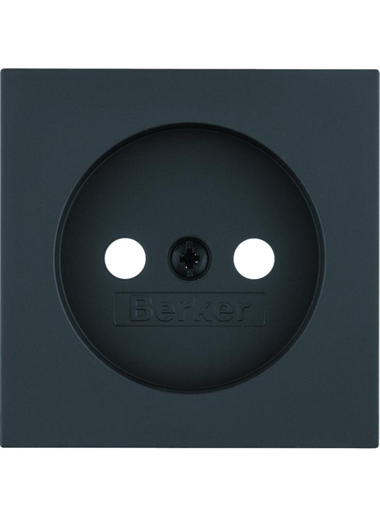 BERKER B.X Płytka czołowa do gniazda bez uziemienia antracyt mat 3961038996 HAGER