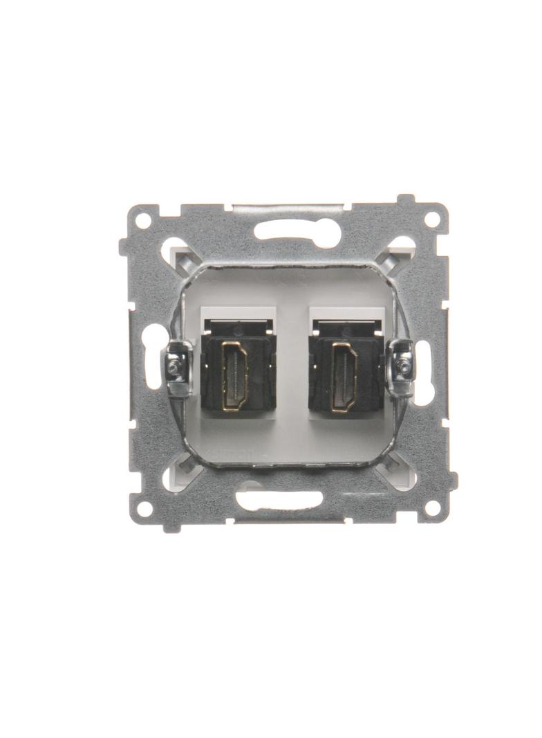 Simon 54 Gniazdo HDMI podwójne biały