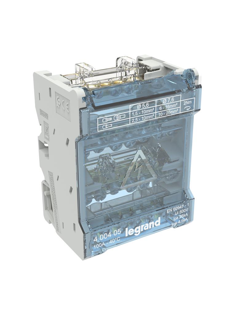 MODUŁOWY BLOK ROZDZIELCZY 4M 4P 100A - 6 ZACISKÓW, Legrand