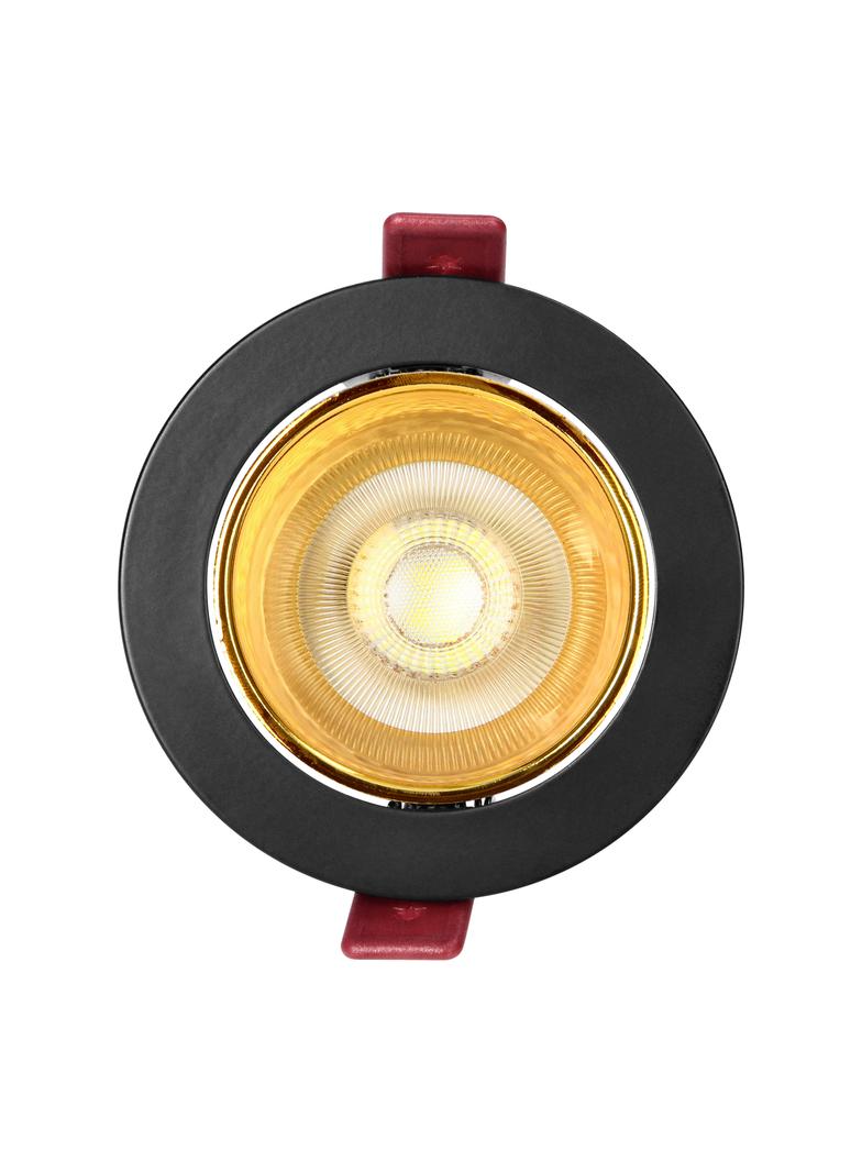 FONDI RC ramka dekoracyjna oprawy punktowej, MR16/GU10 max. 50W, okrągła, stała, aluminiowa, czarno-