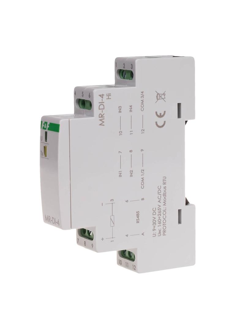 Moduł rozszerzeń wejść cyfrowych z wyjściem MODBUS RTU 1 moduł MAX-MR-DI-4LO F&F