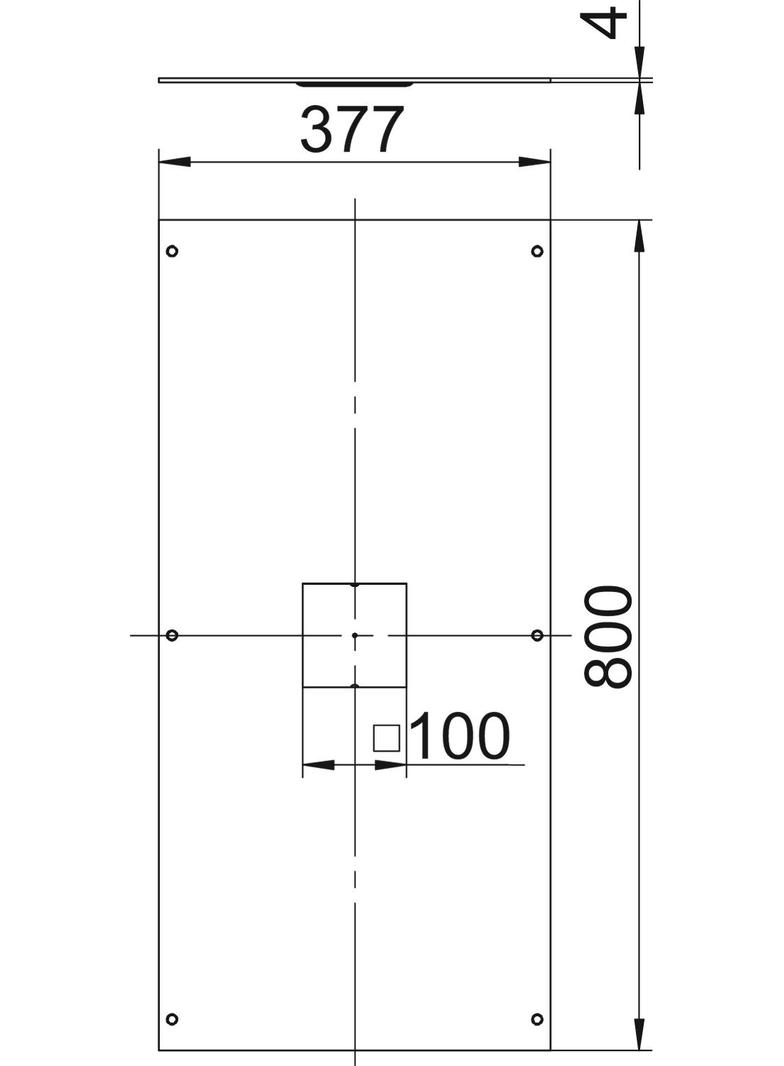 OKA2DAT400, POKRYWA Z OTWOREM DO MONT.KASET