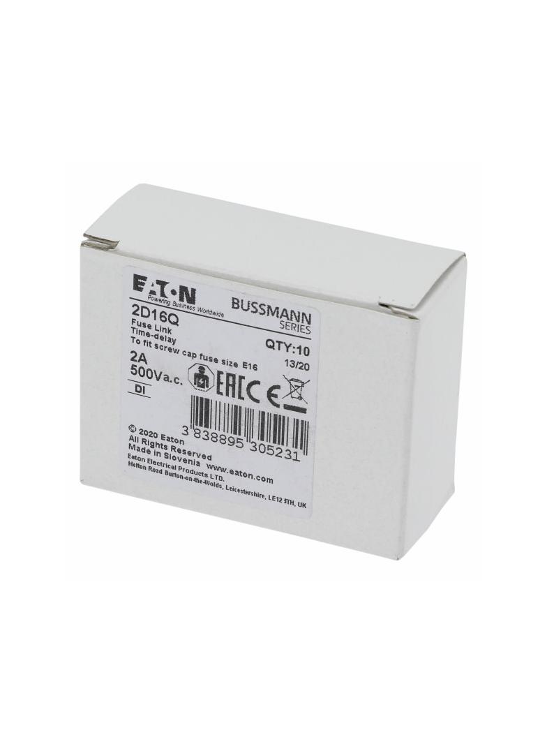 FUSE 2A DI/E16 500VAC DZ Wkładka DI 2A 500VAC DZ E16 2D16Q EATON