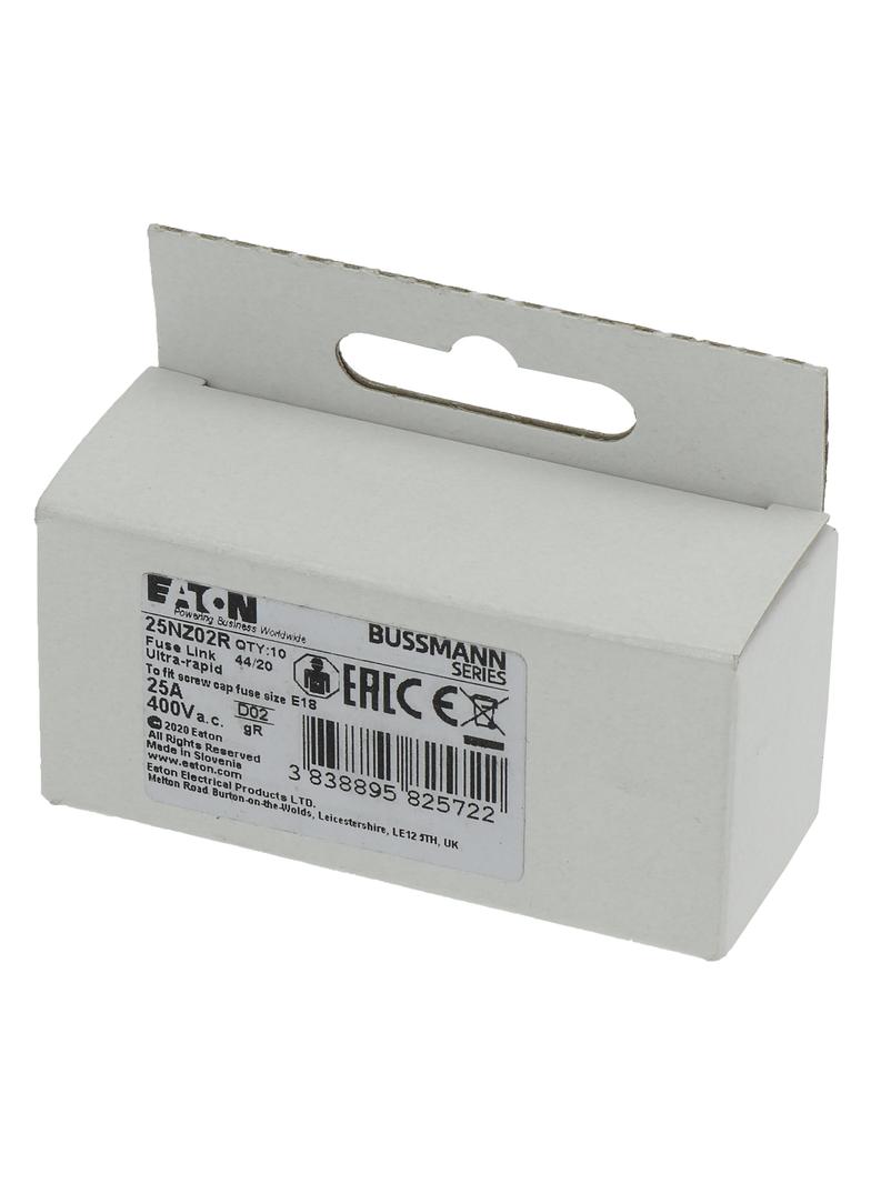 FUSE-D02 25A GR 400VAC E18 Wkładka D02 25A GR 400VAC E18 25NZ02R EATON