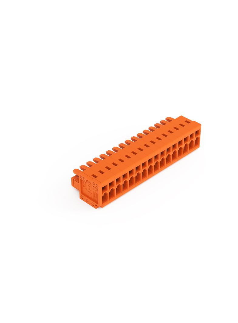MCS-MINI Classic gniazdo 16-bieg. pomarańczowe raster 3,81 mm /25szt./ WAGO