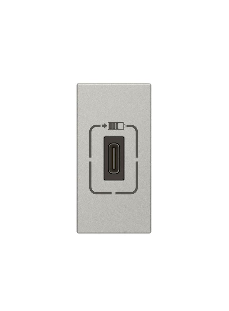 MOSAIC - Gniazdo USB typ C 1,5A - kolor aluminium, Legrand