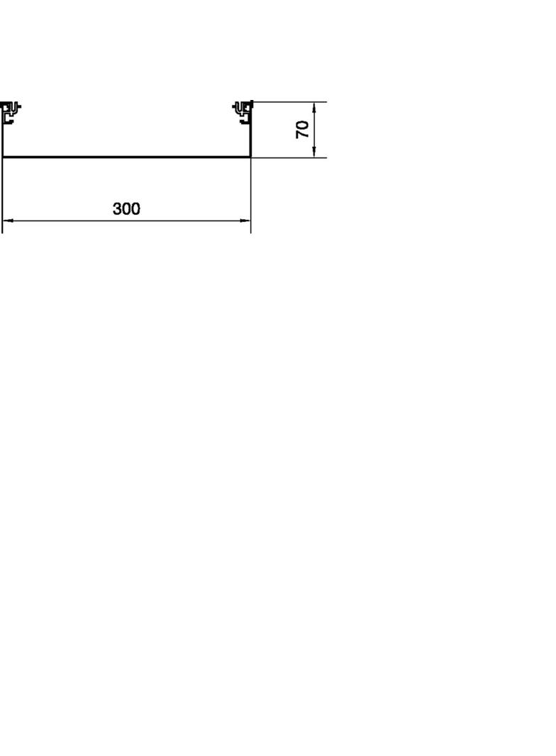 tehalit.AK Podstawa kanału napodł 1-str skos pokrywy 300x70mm stal AKU3000701 HAGER