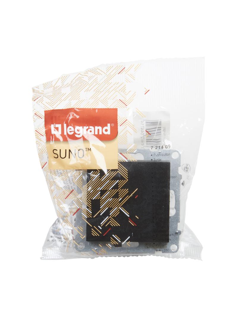 SUNO - Przycisk pojedynczy - 6 A - 250 V~ - zaciski automatyczne, Czarny, Legrand