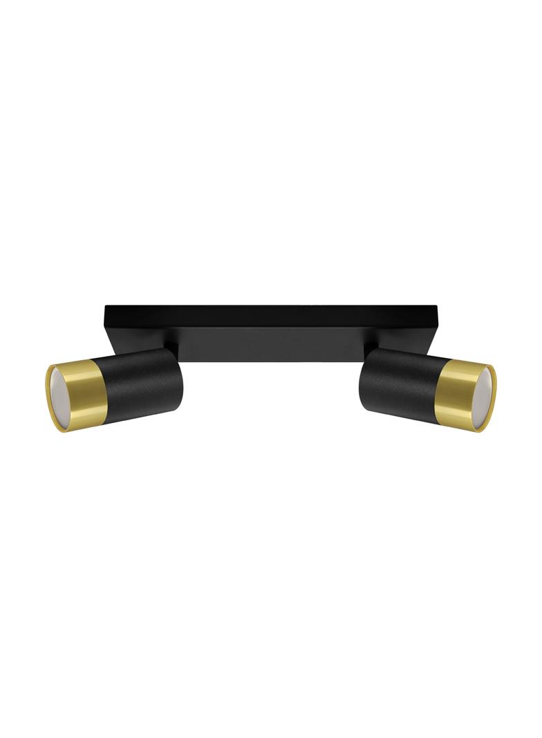 Oprawa ścienno-sufitowa PUZON SPT GU10 2L BLACK/GOLDEN 04278 IDEUS