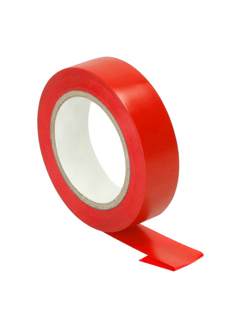 Zestaw 10 taśm izolacyjnych 15mm, czerwona, uniepalniona, grubość 0,13mm, długość 10m