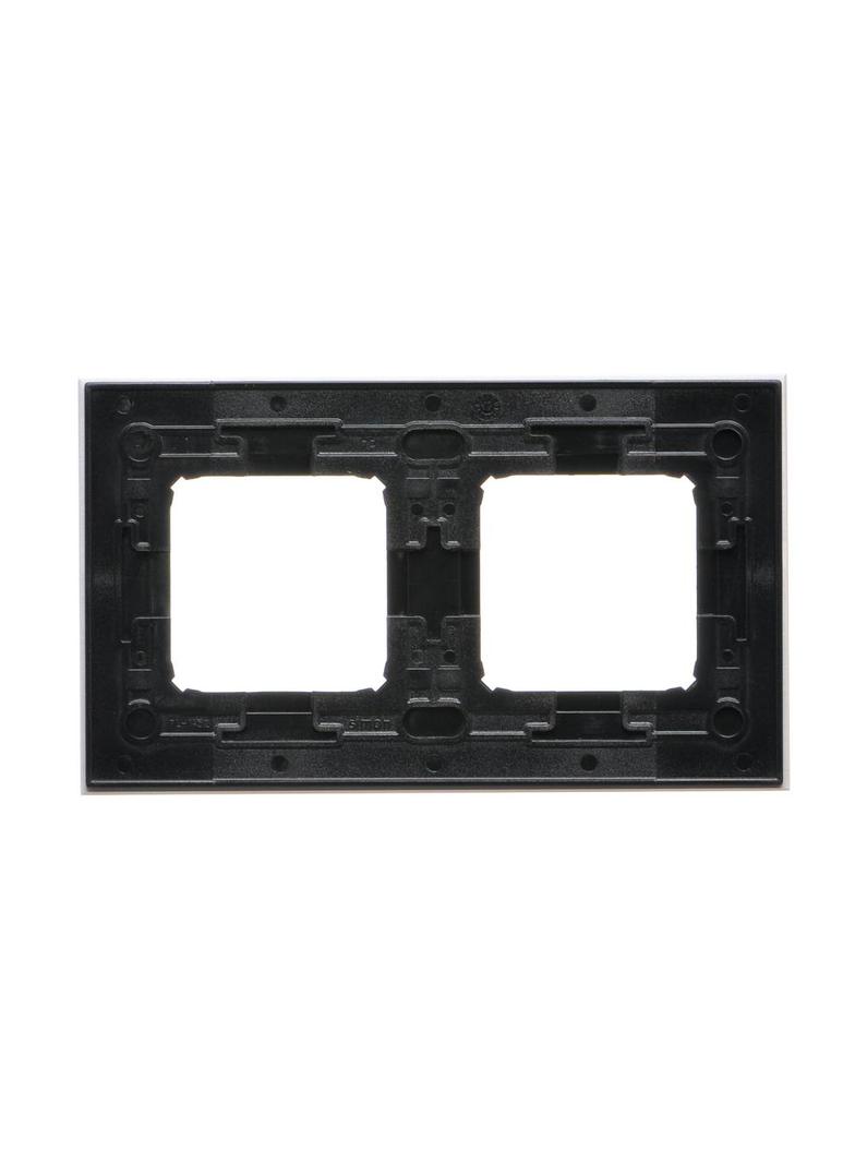 Simon 54 NATURE WMDZ-0120xS-082 Ramka 2-krotna Nature-Metal, INOX NERO, IP20/IP44. (IP44-należy zast DRN2/82 KONTAKT