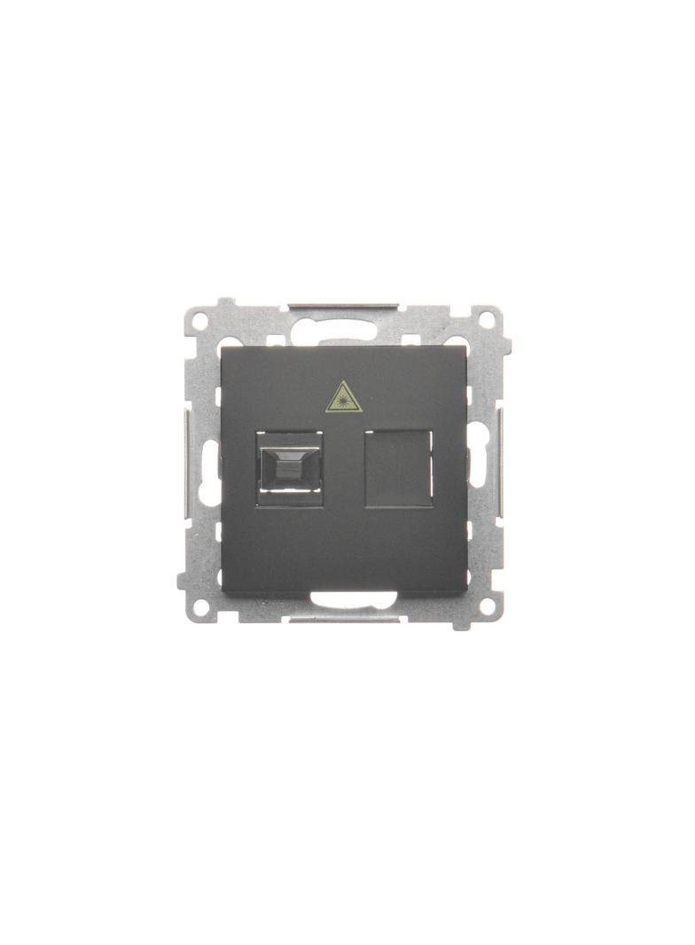 Simon 54 Gniazdo światłowodowe / optyczne pojedyncze SC/APC czarny