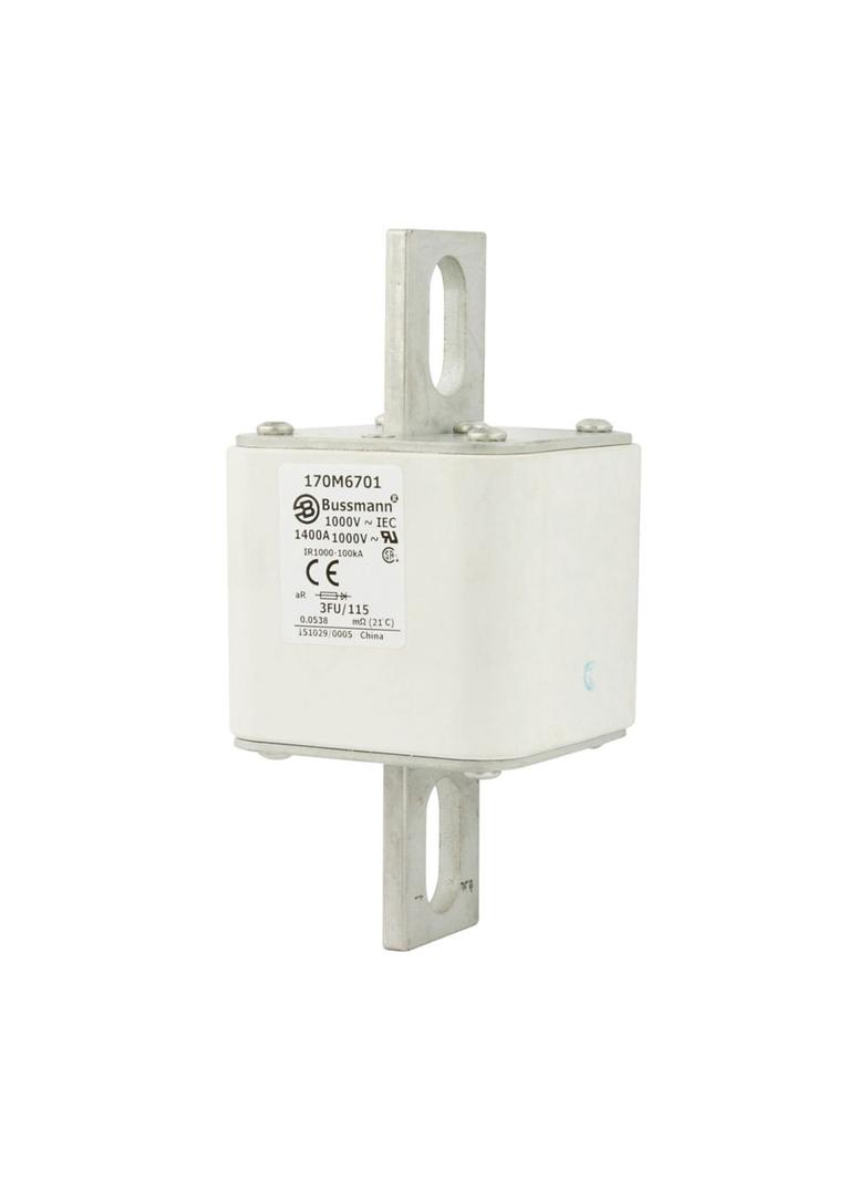 FUSE 1400A 1000V 3FU/115 AR CU Wkładka szybka 1400A AC 1000V rozmiar 3 76x92x159 mm aR IEC, 170M6701