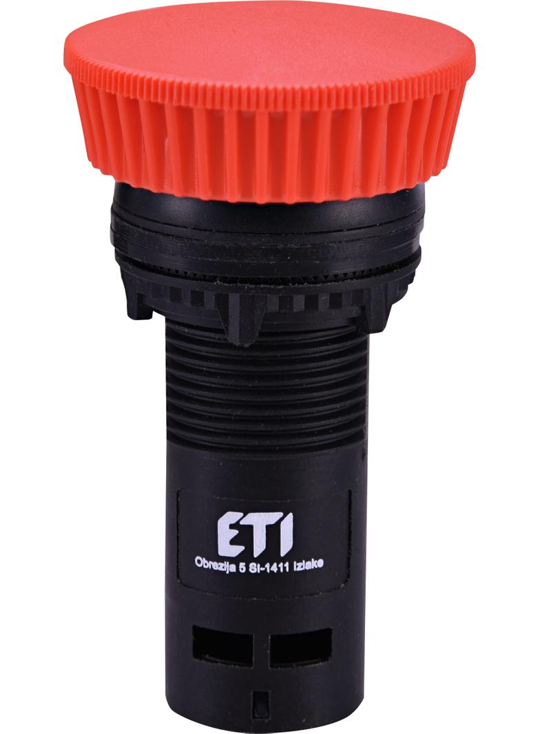 ECM-P01-R - Przycisk kompaktowy z guzikiem-grzybek, 1NC, Czerwony