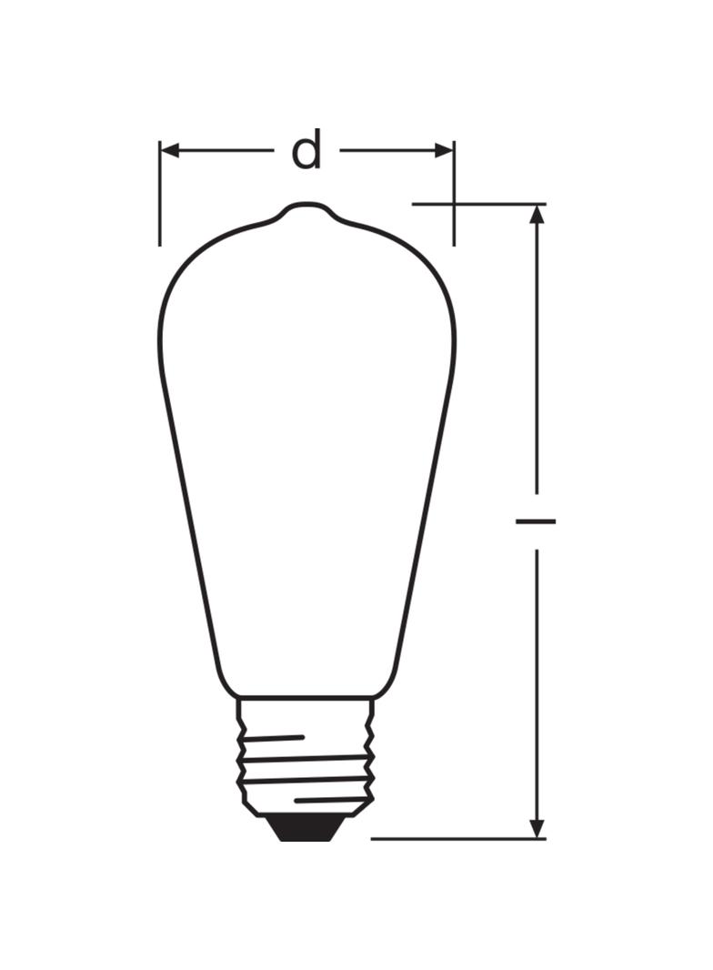 Lampa LED, klasyczny kształt bańki Edison 4W 827 230V plastik E27