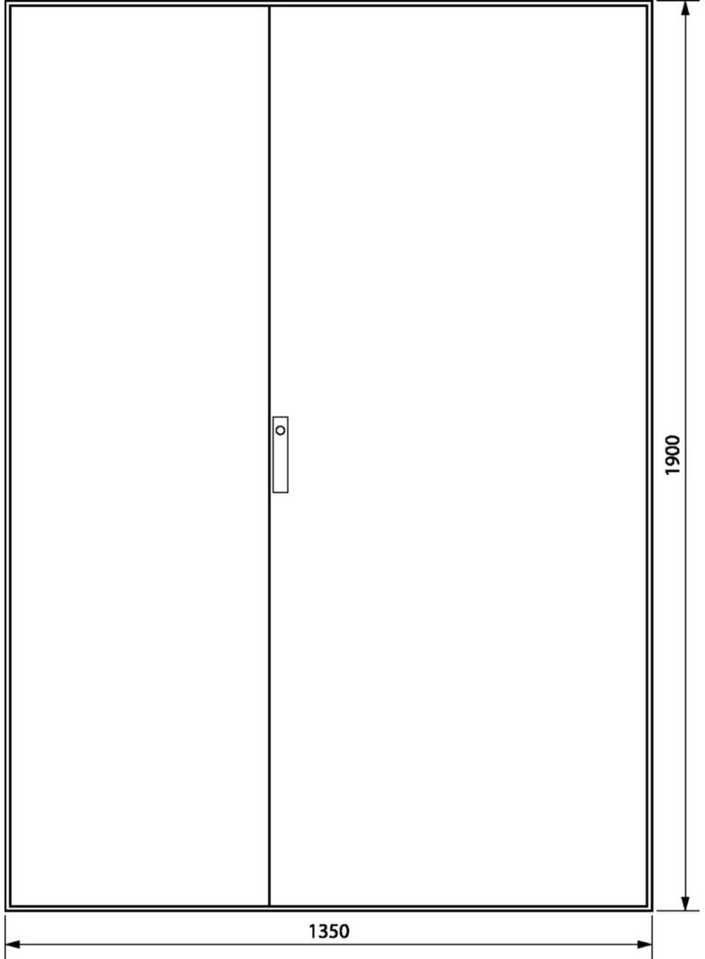 univers Obudowa stojąca IP54 kl.I 1350x1900x600mm RAL7035 FG25XD HAGER
